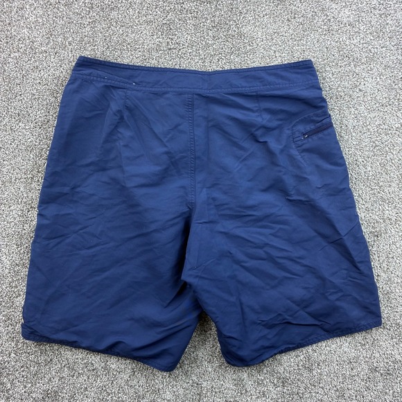 Patagonia Board Shorts Mens 34 Navy Blue Hawaiian Wavefarer Surf 10" Inseam - Picture 4 of 5